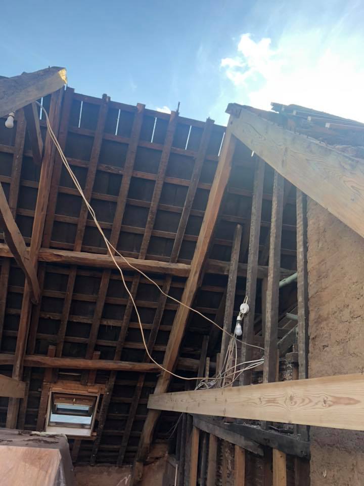 progress with roofing job alphington