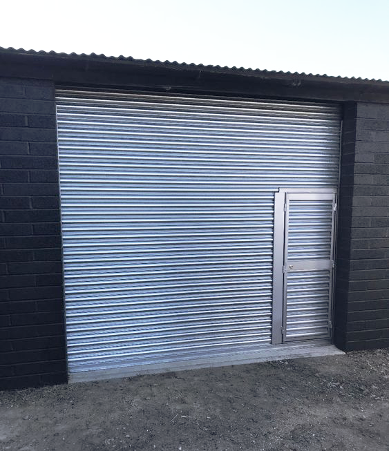 Single Skin Roller Shutter Installed by Cambridge Door Services Ltd