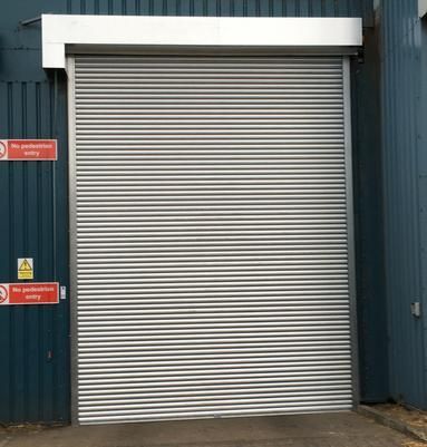 Single Skin Roller Shutter Installed by Cambridge Door Services Ltd
