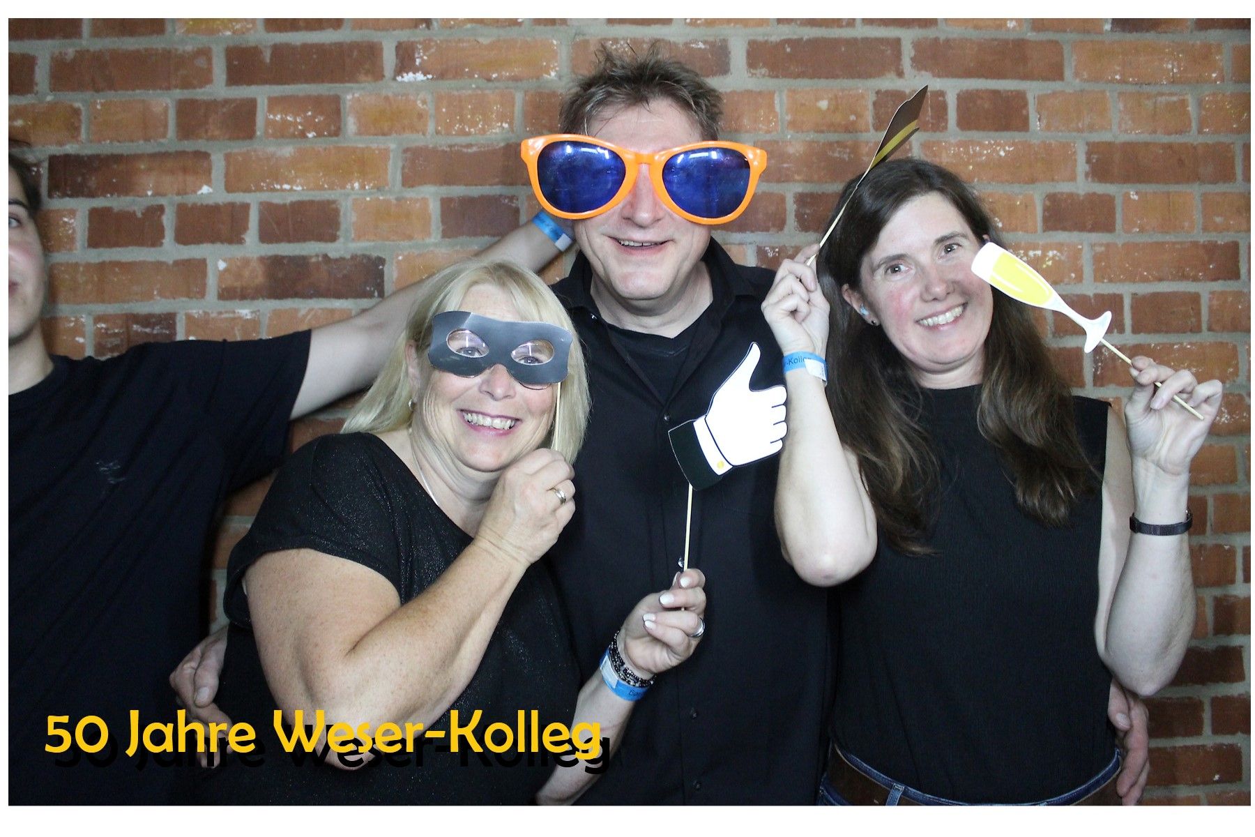 Foto der Schulleitung auf der Kolleg-Party