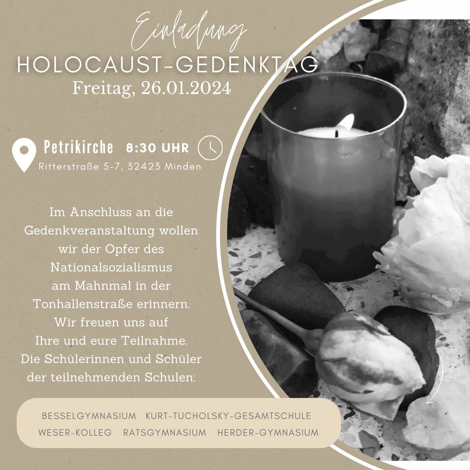 Plakat des Holocaust-Gedenktages