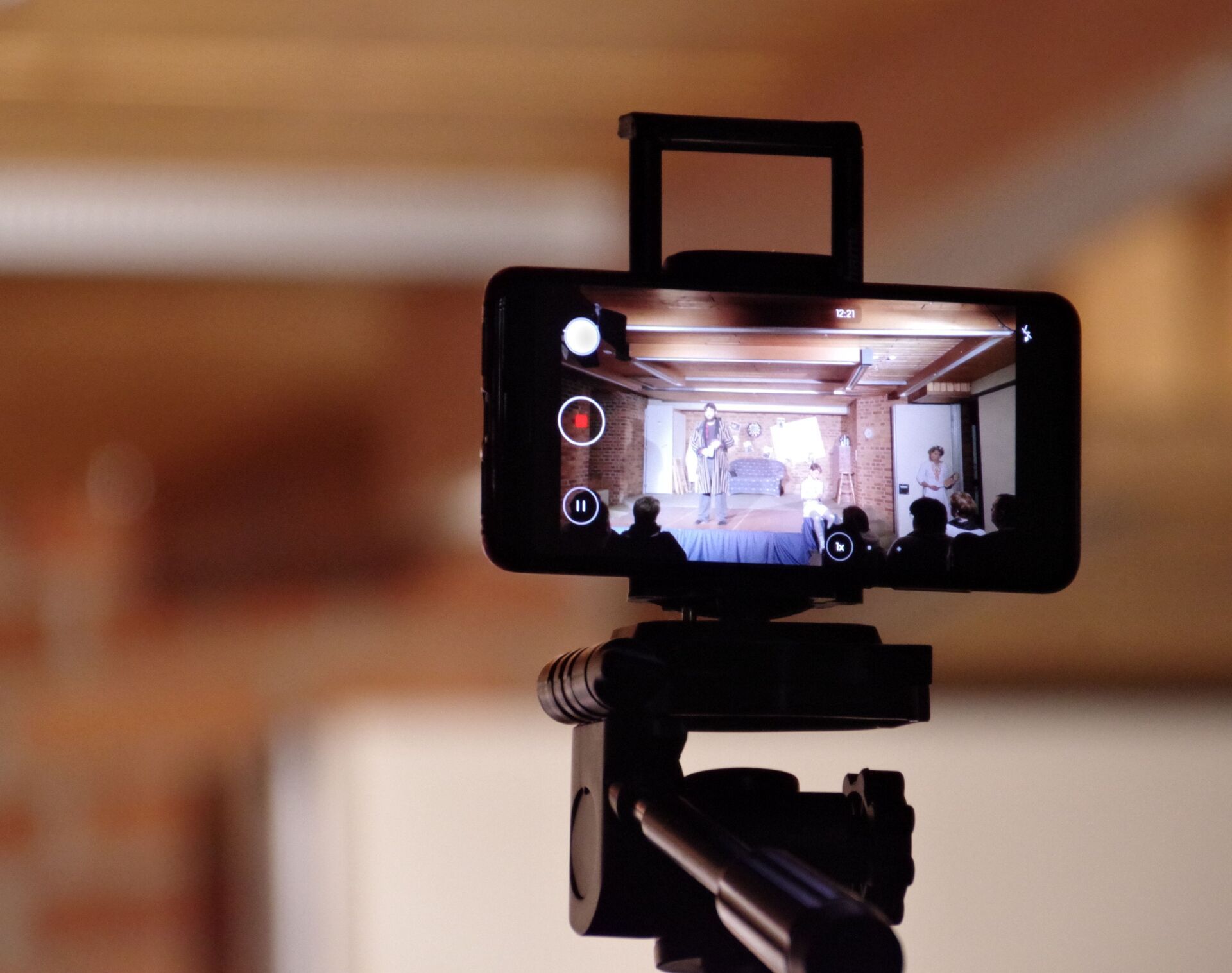 Kamera filmt ein Stück