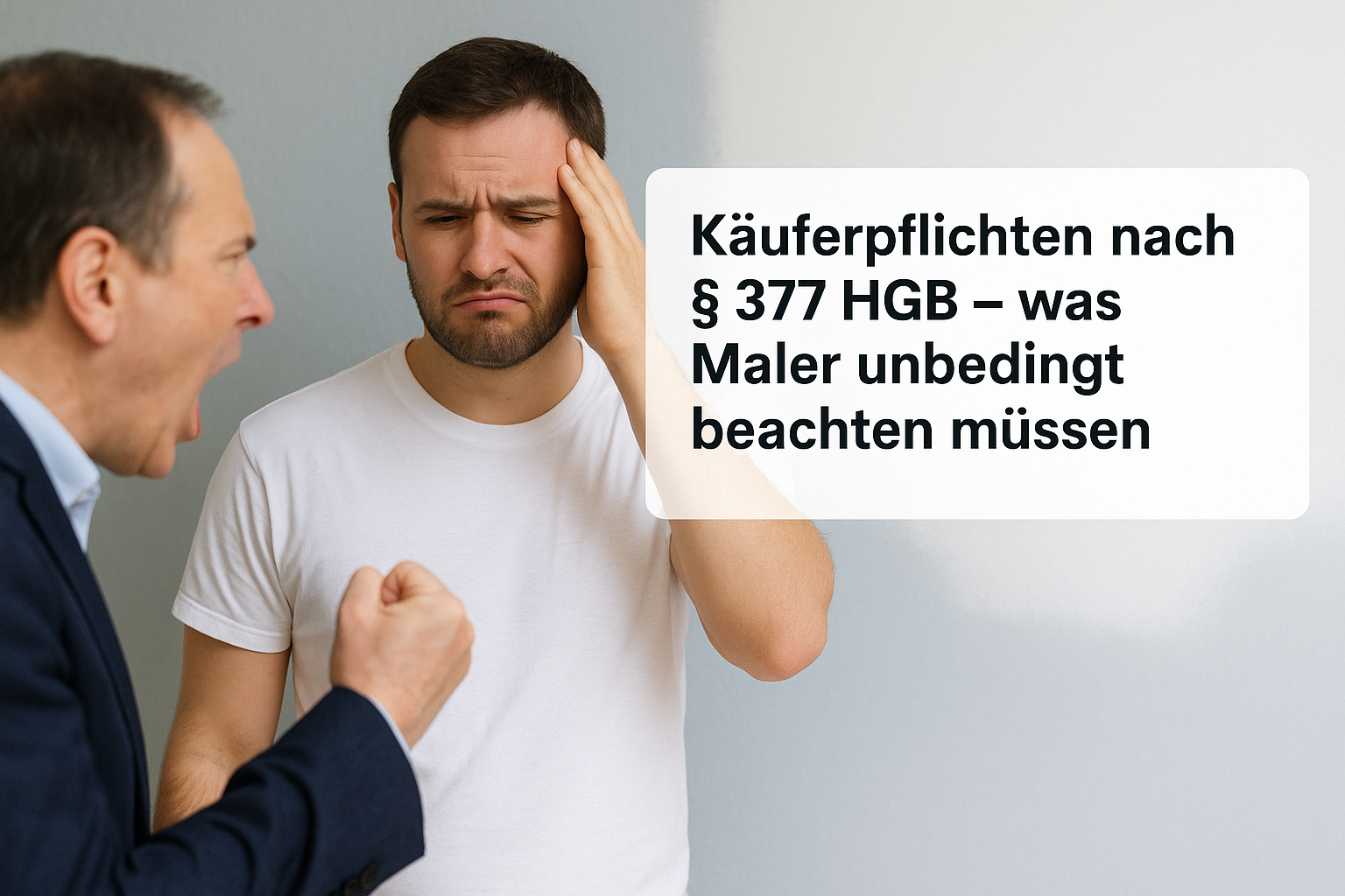 Wütender Kunde weil das falsch gelieferte Material verarbeitet wurde