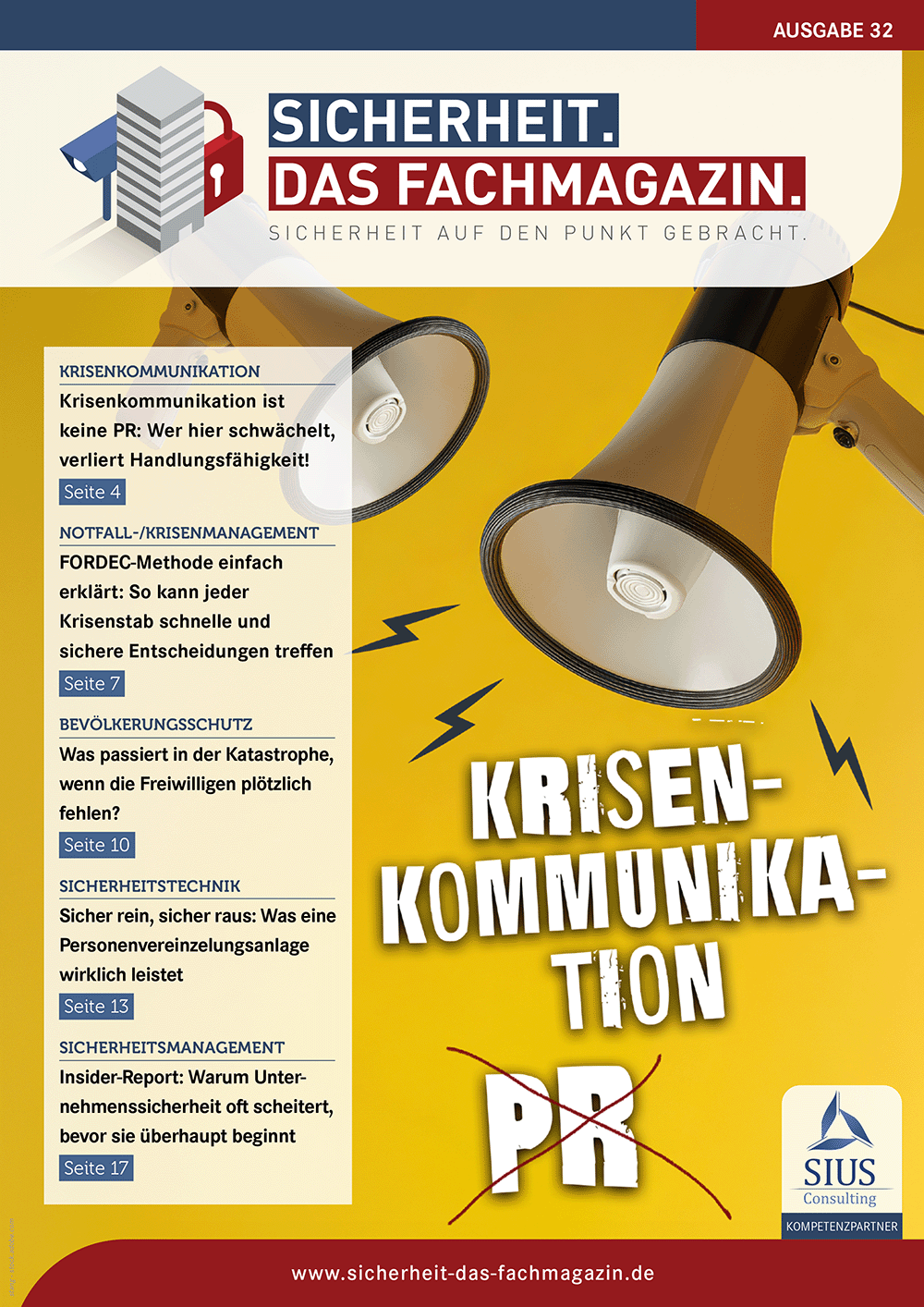 SICHERHEIT. Das Fachmagazin. - Ausgabe 31 SICHERHEIT. Das Fachmagazin. - Ausgabe 31