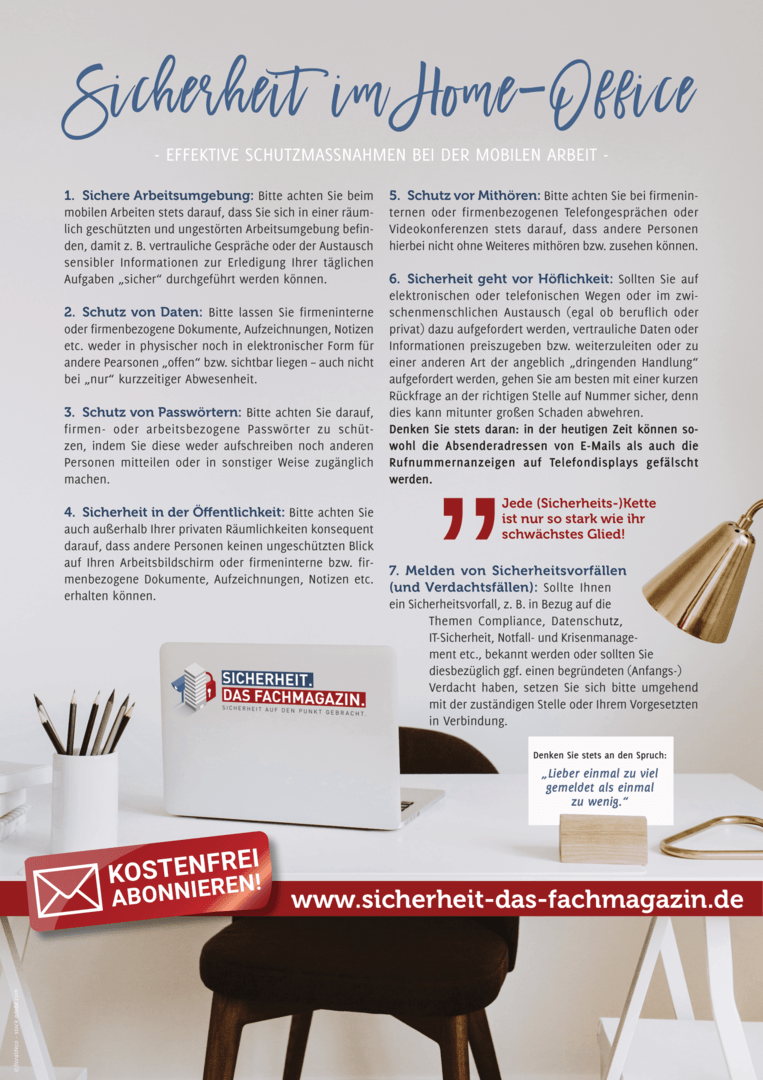 Poster Nr. 7 (Security Awareness) SICHERHEIT. Das Fachmagazin. Poster Nr. 7 (Security Awareness) SICHERHEIT. Das Fachmagazin.