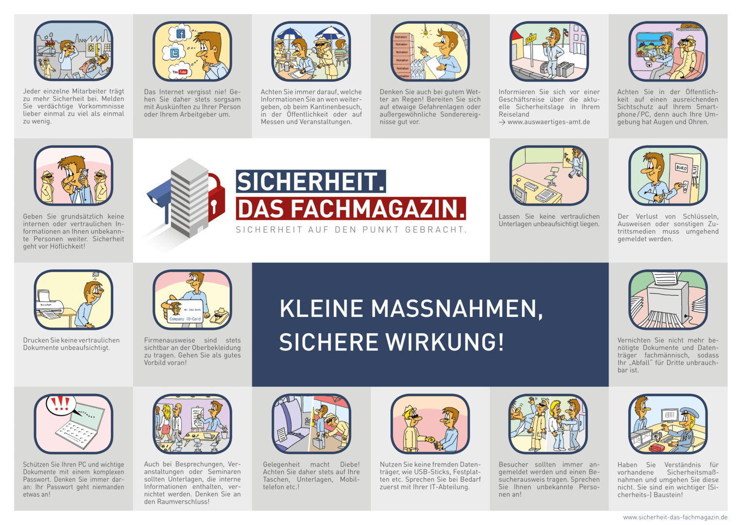 Poster Nr. 3 (Security Awareness) SICHERHEIT. Das Fachmagazin. Poster Nr. 3 (Security Awareness) SICHERHEIT. Das Fachmagazin.