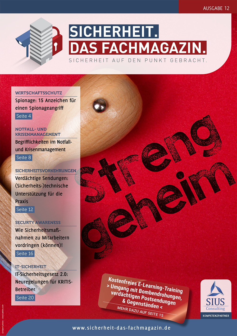 SICHERHEIT. Das Fachmagazin. - Ausgabe 12 SICHERHEIT. Das Fachmagazin. - Ausgabe 12