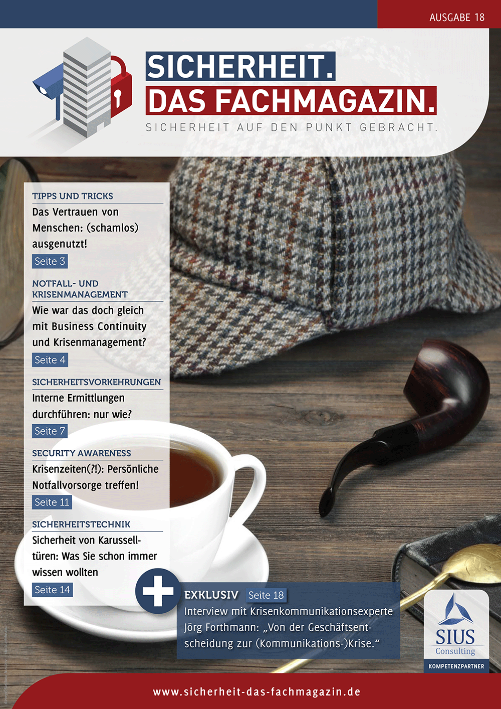 SICHERHEIT. Das Fachmagazin. - Ausgabe 18 SICHERHEIT. Das Fachmagazin. - Ausgabe 18