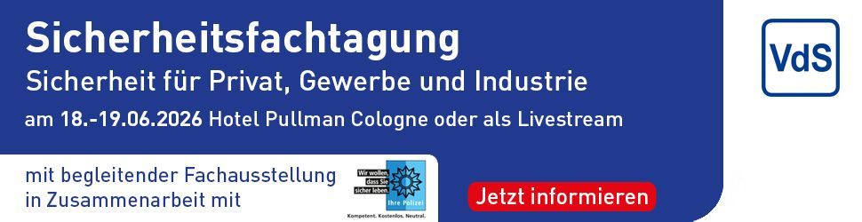 Sicherheitsmesse VdS-Sicherheitsfachtagung 2026 Sicherheitsmesse VdS-Sicherheitsfachtagung 2026