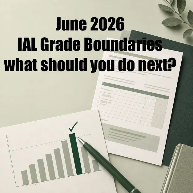 Edexcel IAL June 2026 grade boundaries cover image with a Biology and Chemistry boundary table