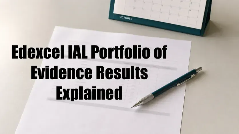 IAL statement of results beside an October calendar.