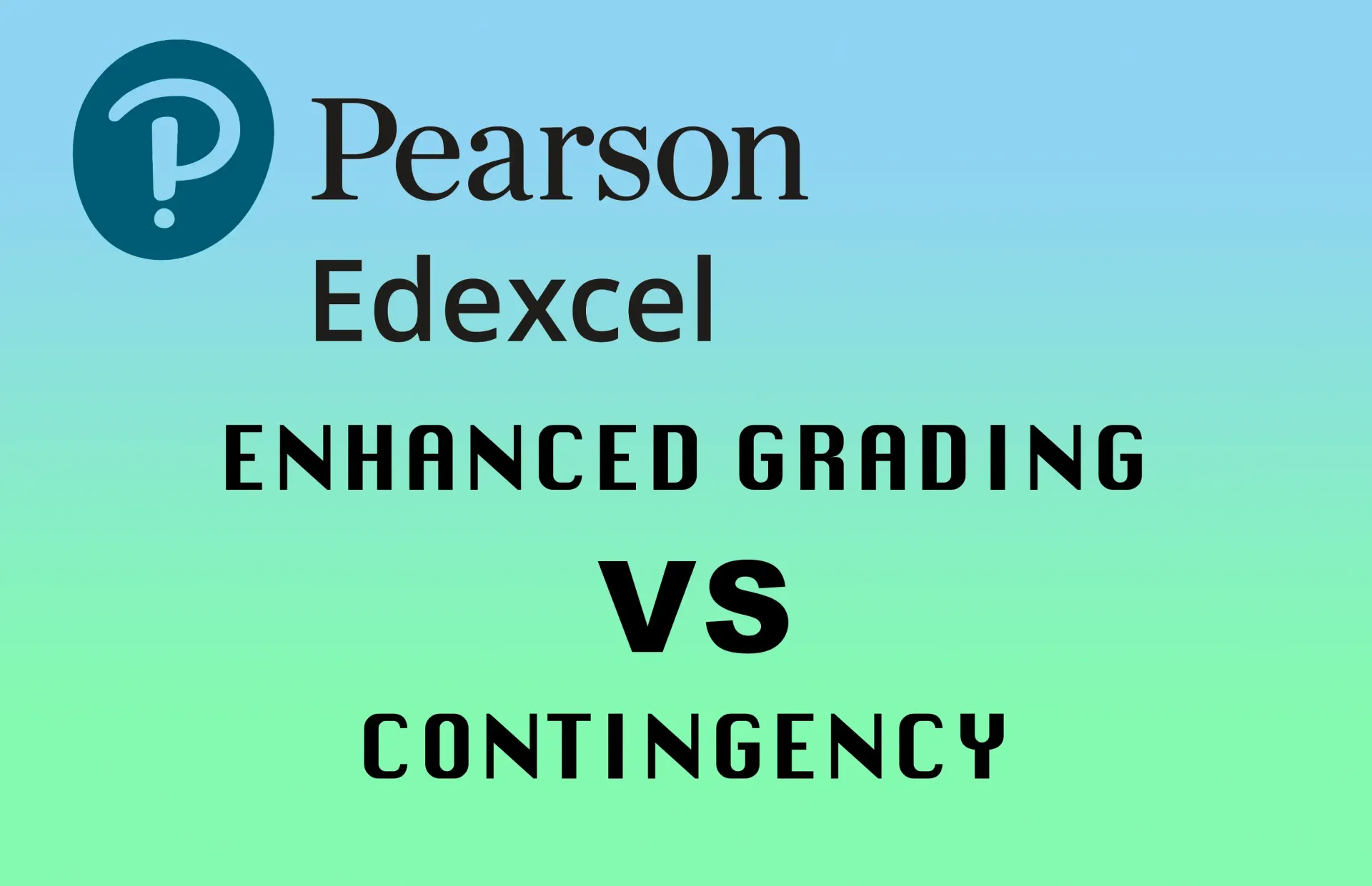 Pearson Edexcel enhanced grading vs contingency graphic for 2026 exams