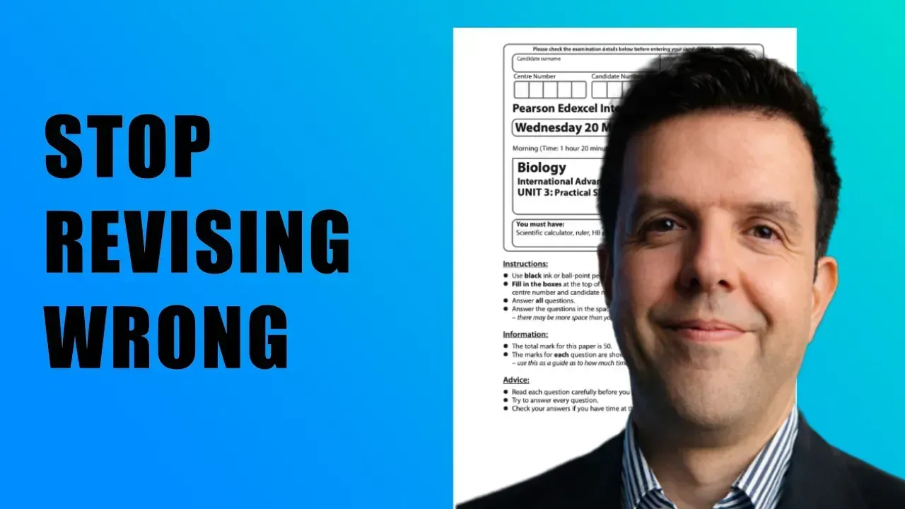 Edexcel Biology revision image with “STOP REVISING WRONG”