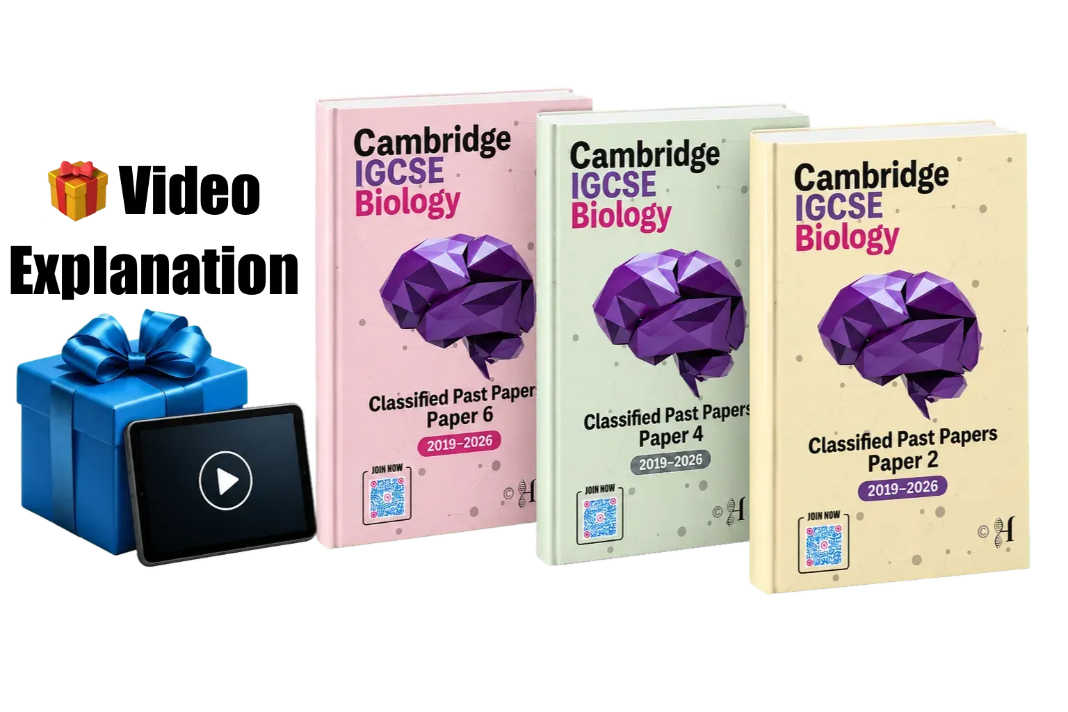Cambridge IGCSE Biology classified and solved past papers with video explanations, 2019 to 2026