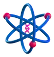 Chem-Bio.info blue atom and pink DNA science education logo
