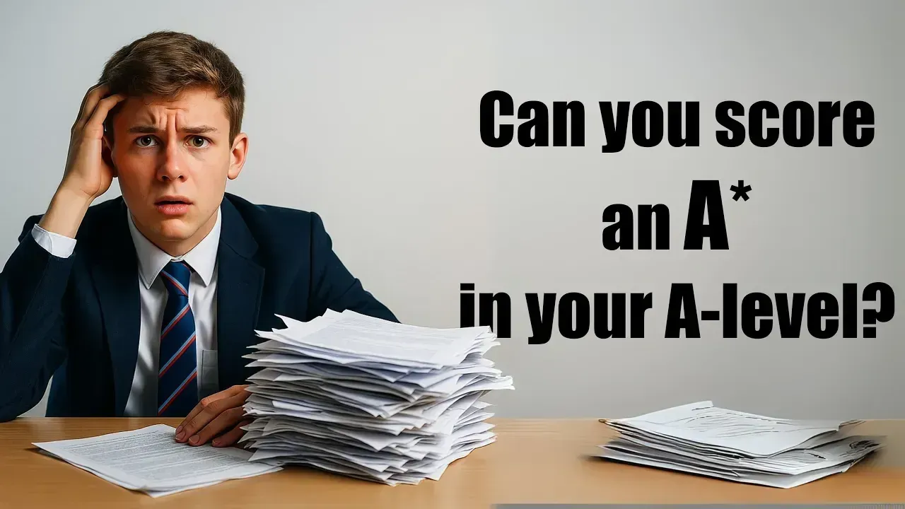 A stressed student sits at a desk with papers, next to text asking,
