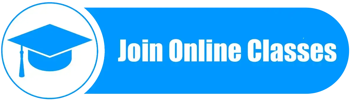 A blue button with a graduation cap icon and the text