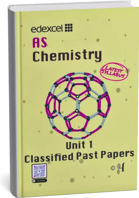 A yellow Edexcel AS Chemistry textbook with a molecular cage and