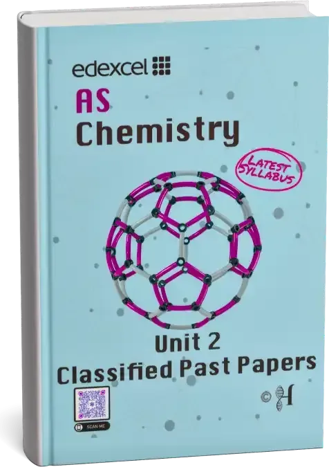 A light blue Edexcel AS Chemistry textbook with a molecular cage and