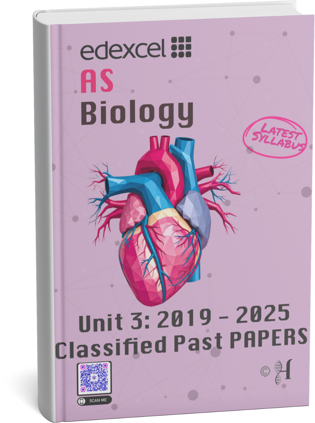 A pink Edexcel AS Biology textbook features a human heart and