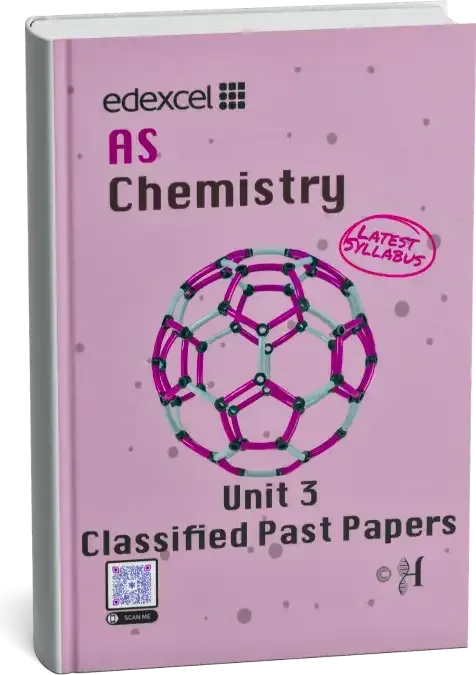 A pink Edexcel AS Chemistry textbook with a molecular cage and