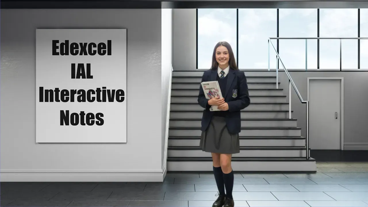 A smiling student in uniform holds a textbook, standing near a sign for