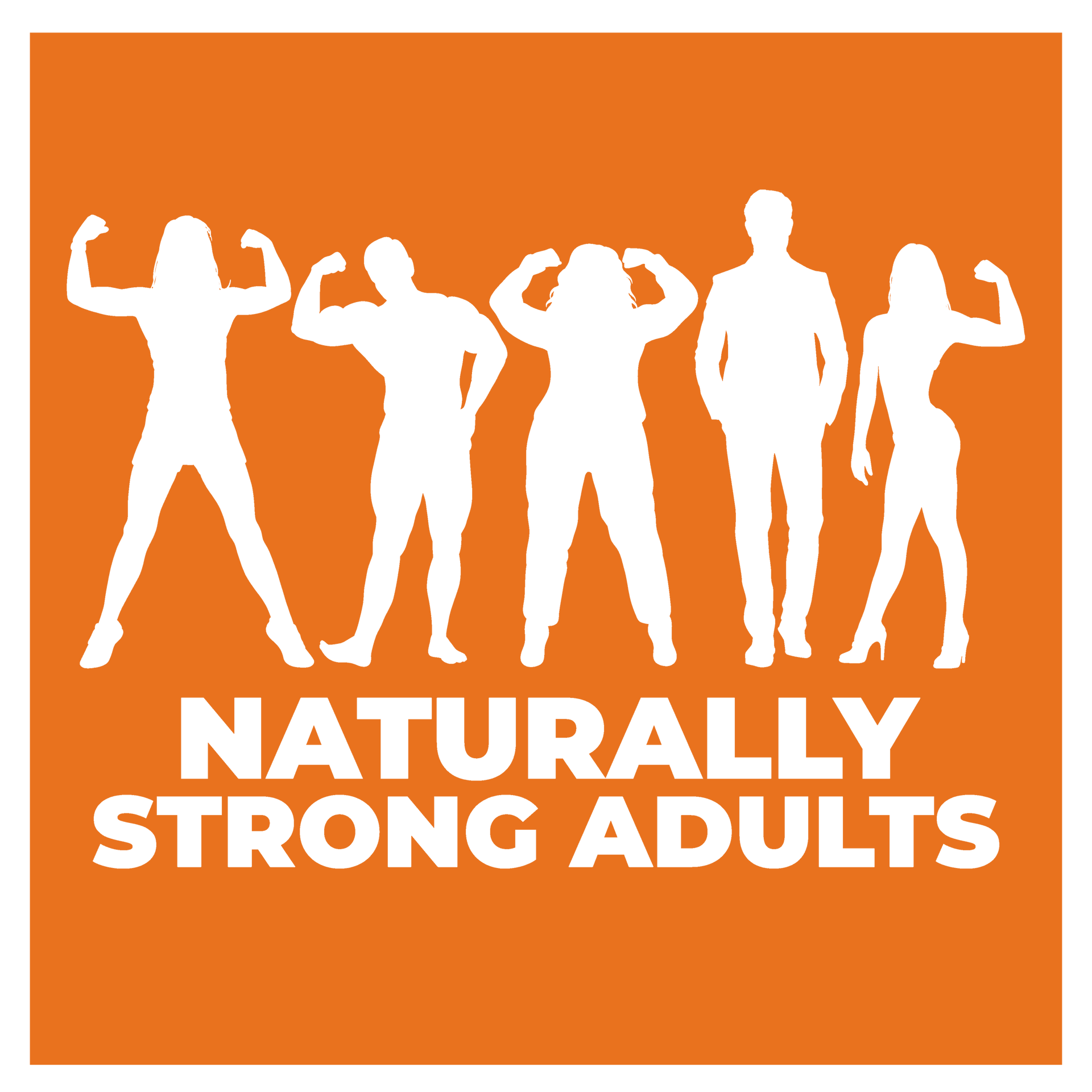 Logo von Naturally Strong Adults, Silhouette Erwachsene