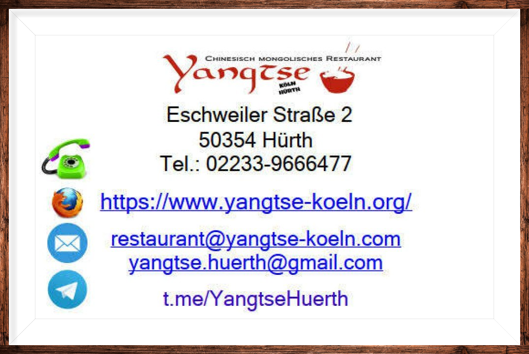 Yangtse Hürth Visitenkarte Visitenkarte Yangtse Hürth