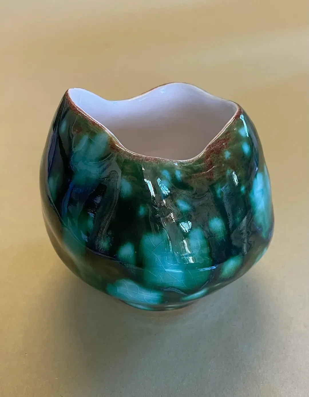 Glazed wonky bowl