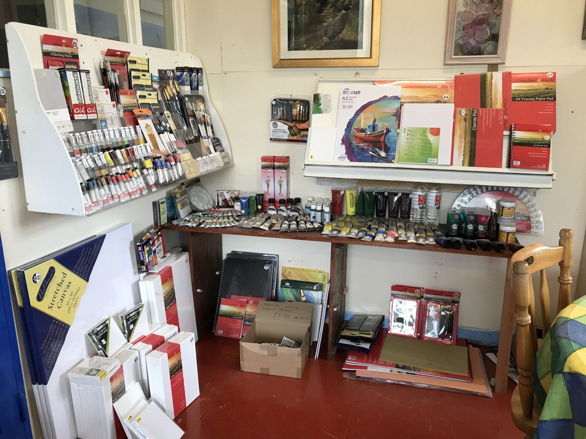 The art shop at Gabrielle's Gallery