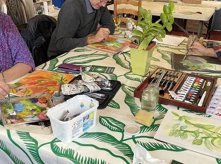 painting in the studio painting class in the studio