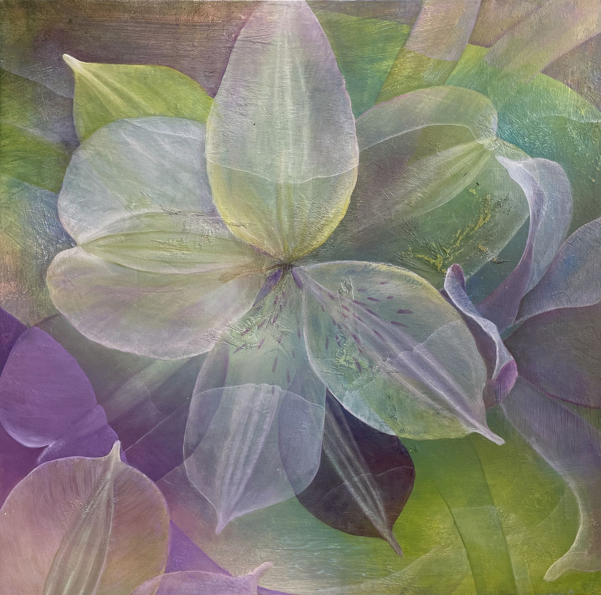 Lily oil painting