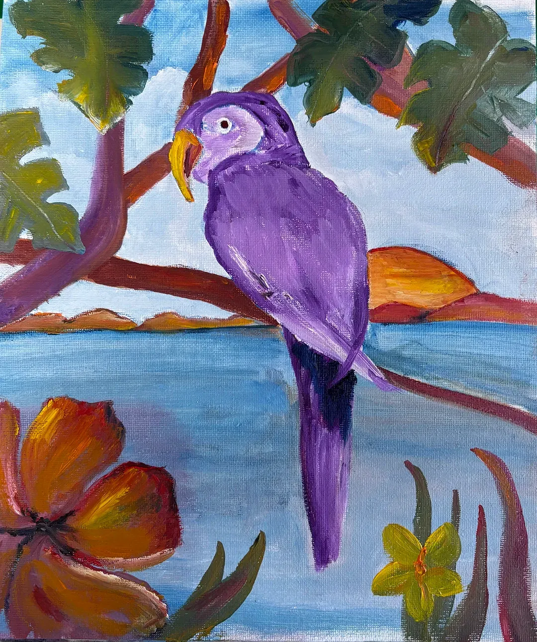 Purple parrot