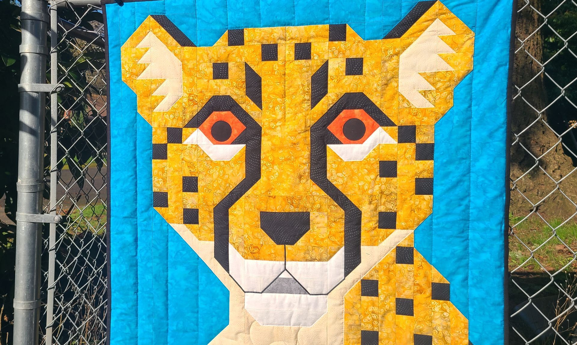 Counted Quilts zoomed in Cheetah Quilt