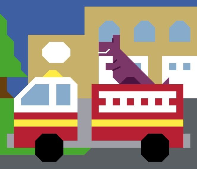 Custom Dino Fire Truck