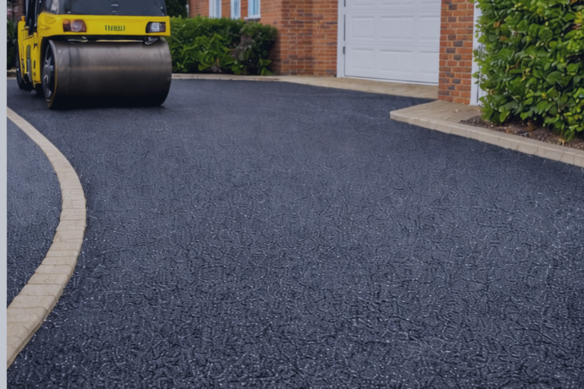 Resin bound surfacing close-up finish