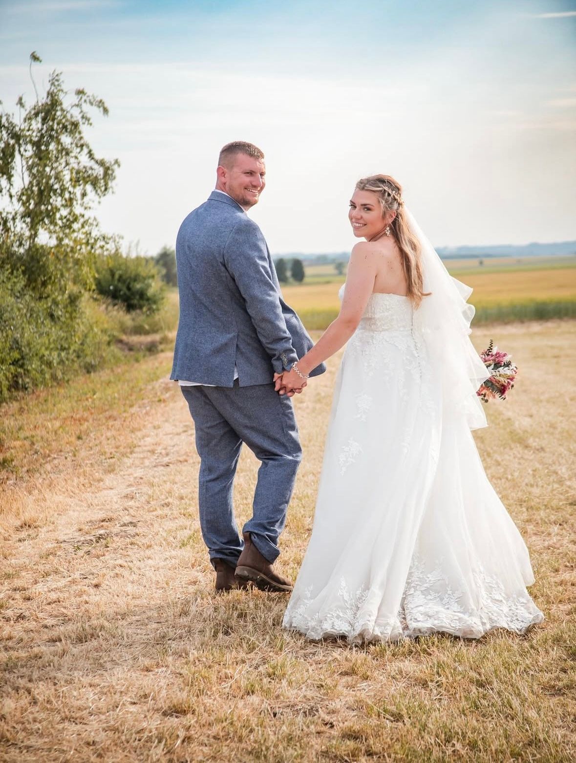 wedding bridal hair rustic farm Lincolnshire