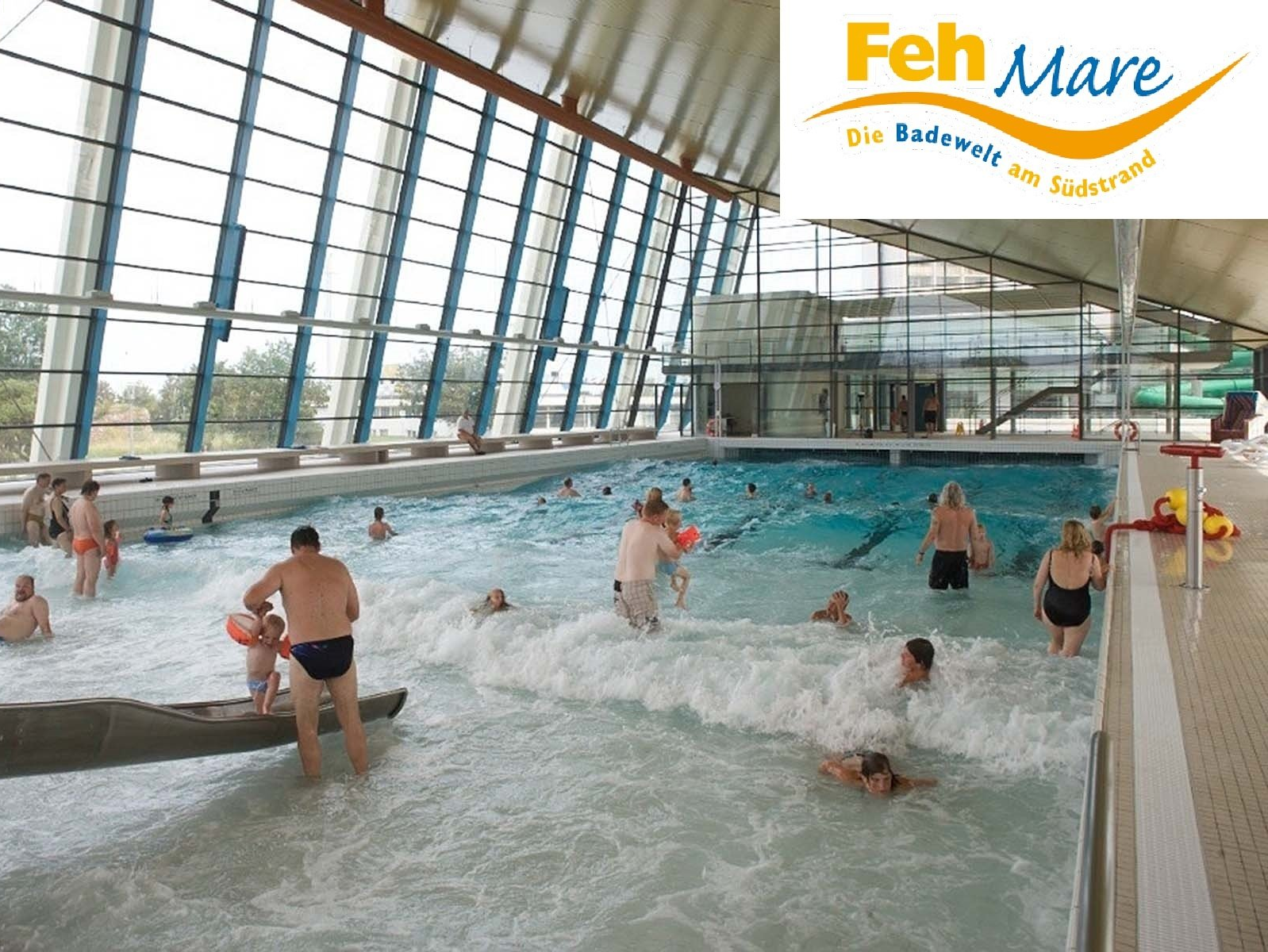 Blick ins Wellenbad des FehMare