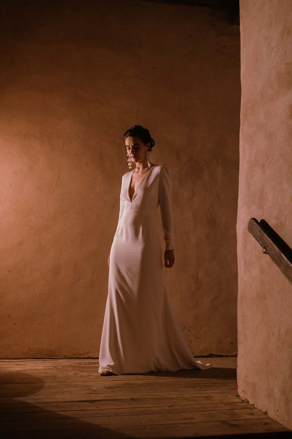 Robe de mariée décolleté plongeant