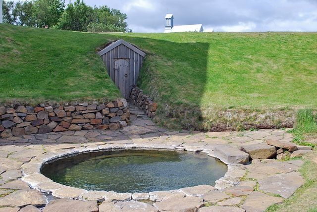 Le bain de Snorri Islande