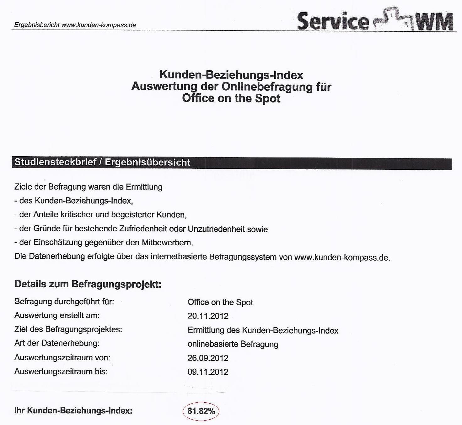 Office on the Spot Iris Weinig ~ Wiesbadener Kurier ~ Service WM 20.11.2012