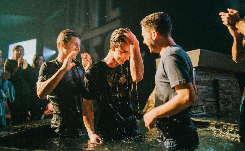 a person being baptized