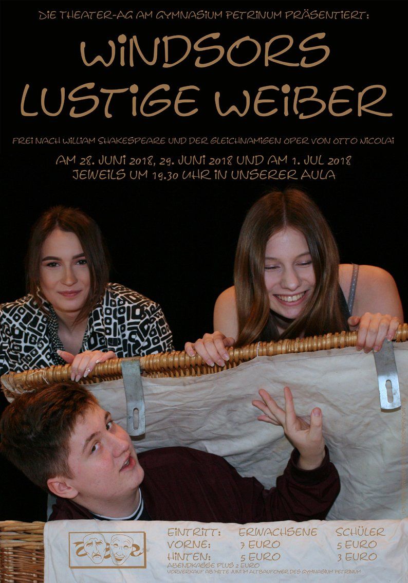 Deutschland-Premiere am Gymnasium Petrinum, Herzogswall 29, 45657 Recklinghausen - mehr Informationen auf www.ruhmbach.de Plakat zu