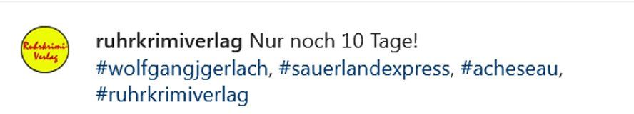 Verlagsankündigung für meinen ersten Roman: