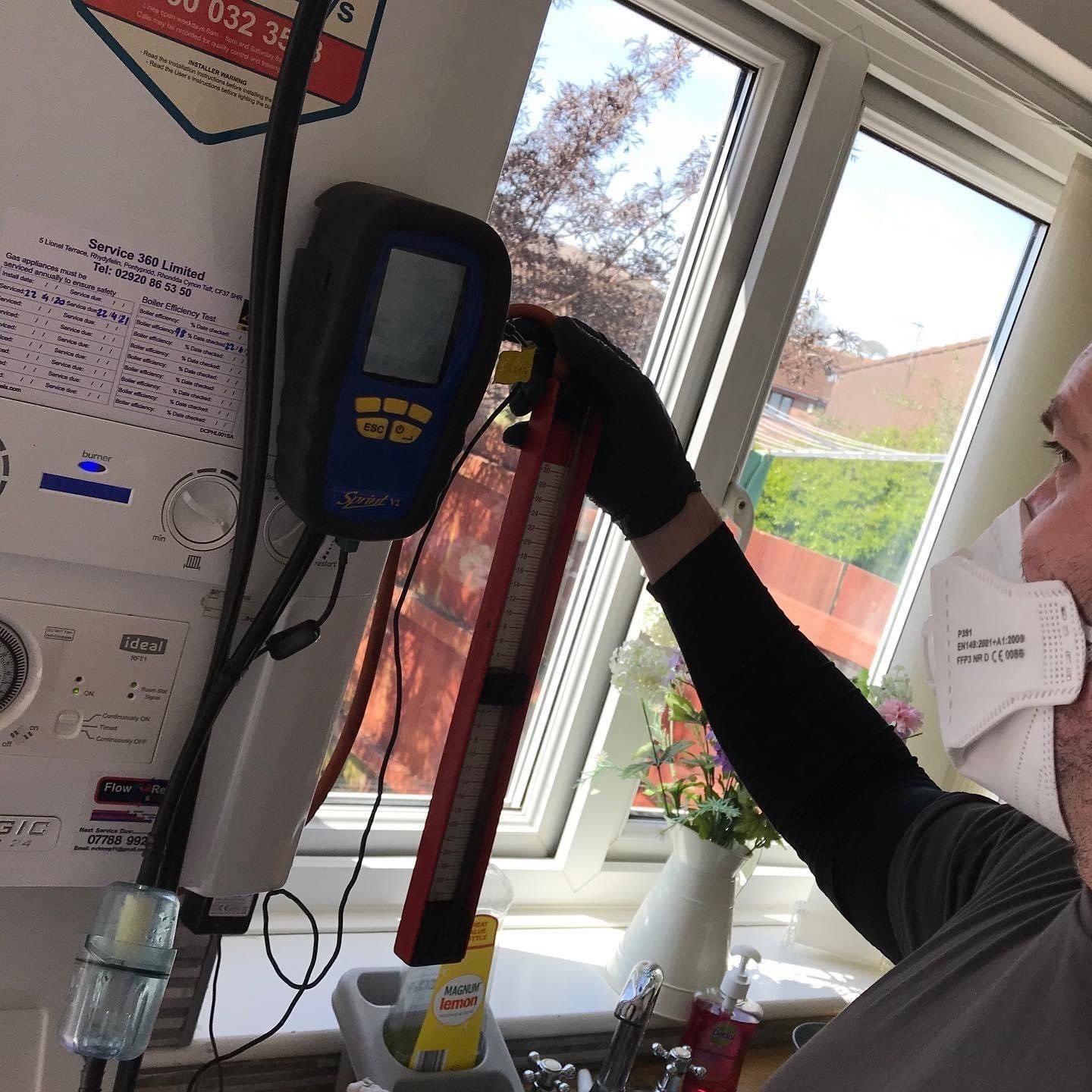 Professional fixing pipes in a domestic house