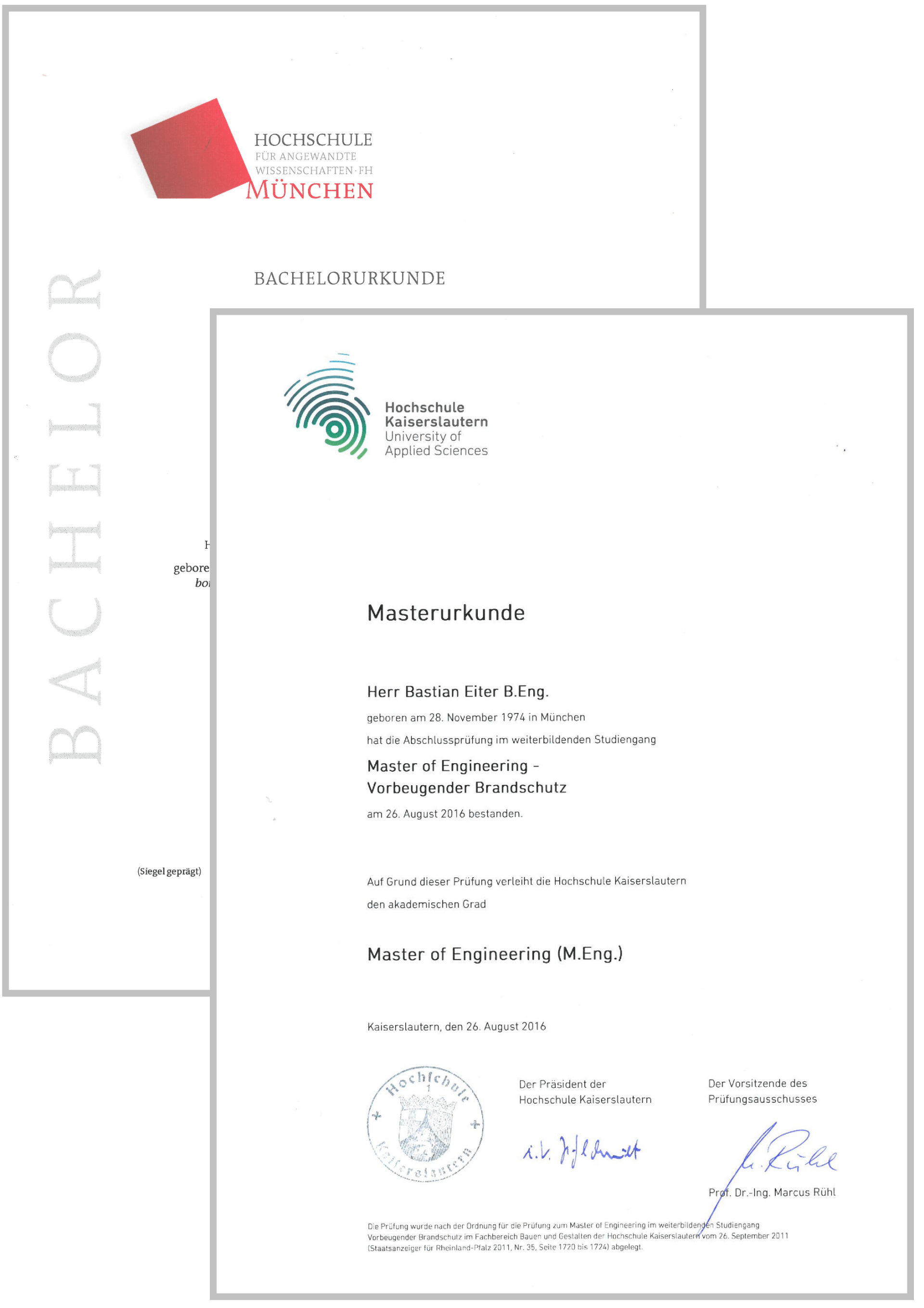 Studium Bastian Eiter