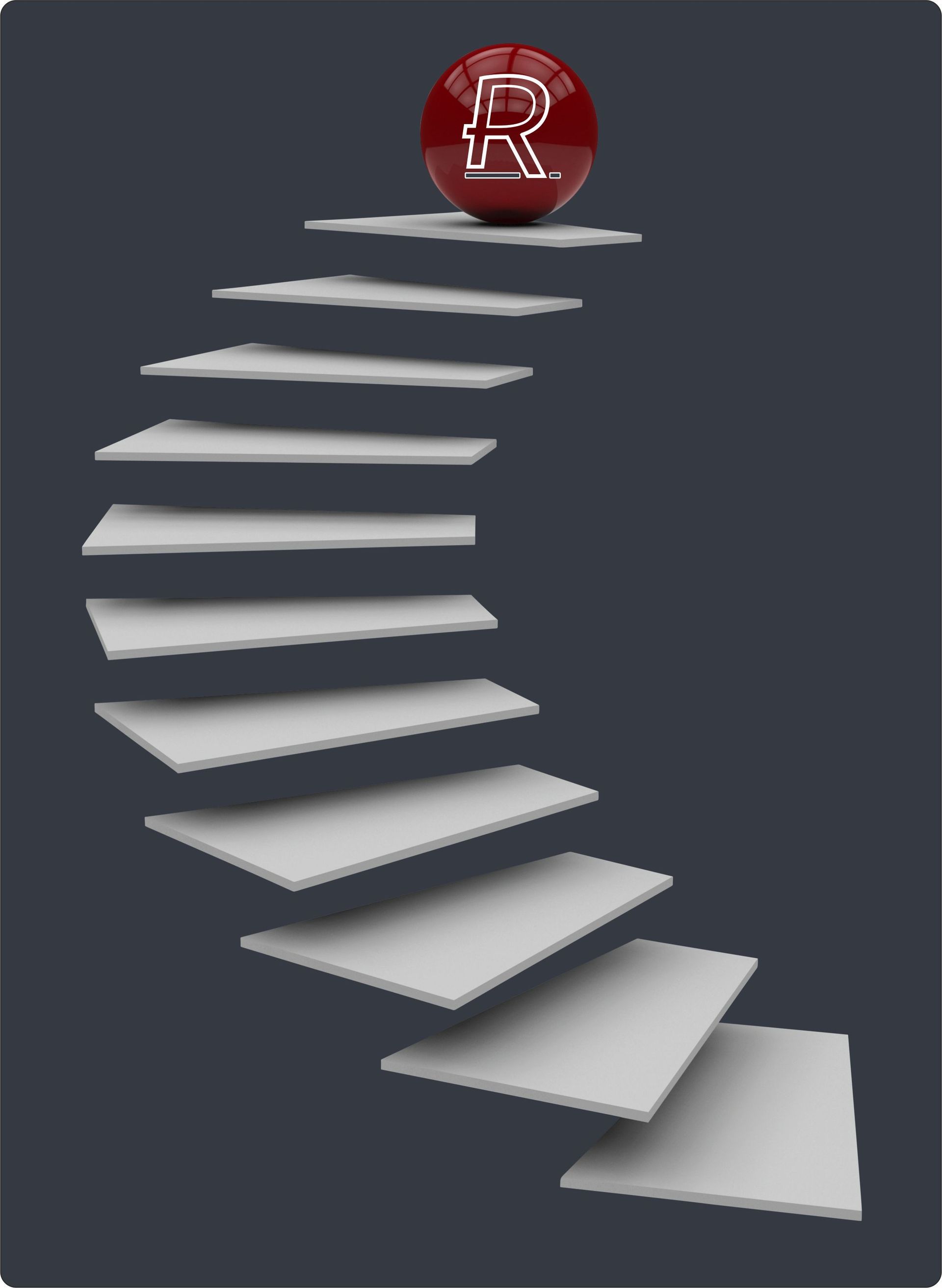 Steps with Rexyn Red Ball at the top