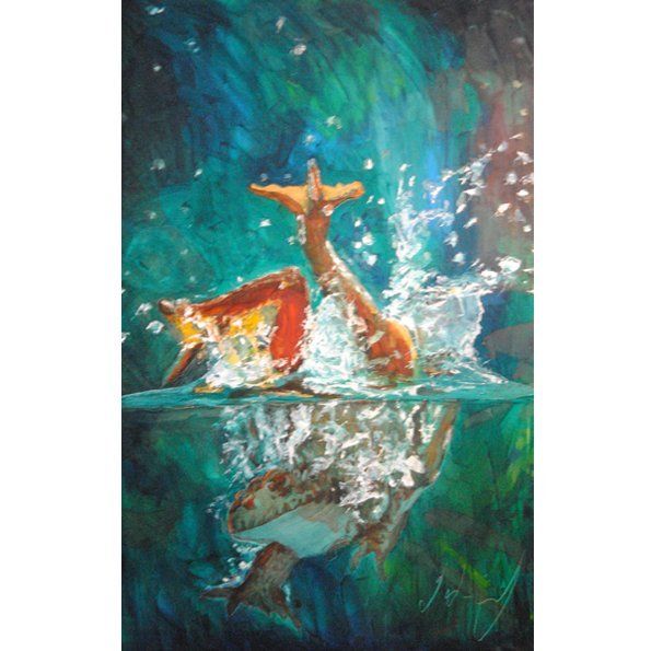 GEWAGTER SPRUNG - FROSCH