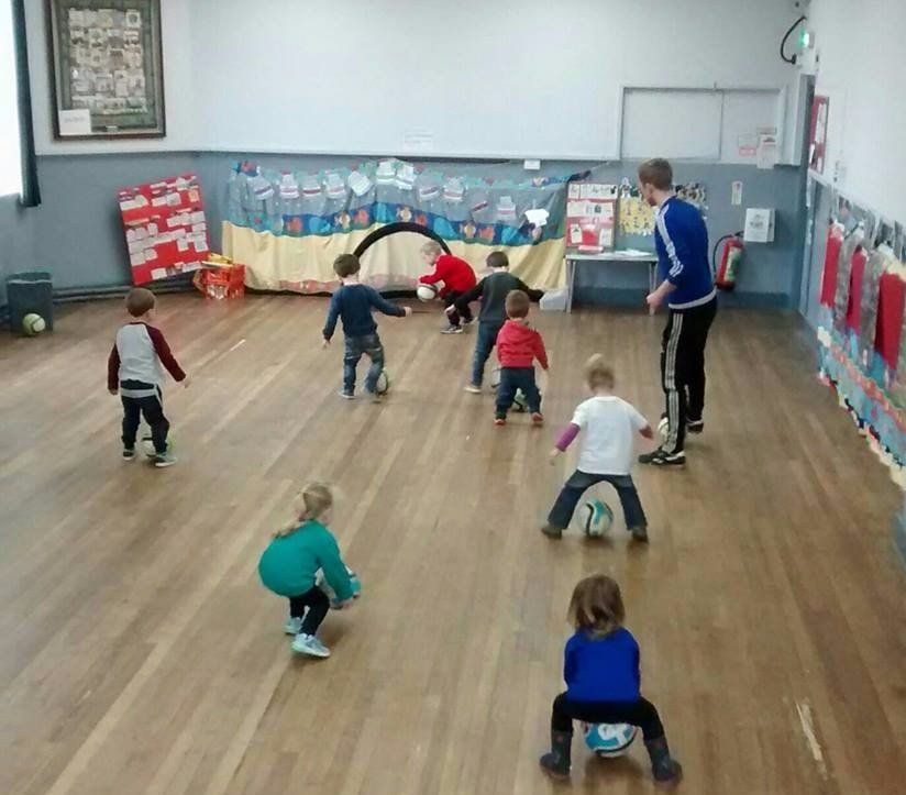 indoor football training