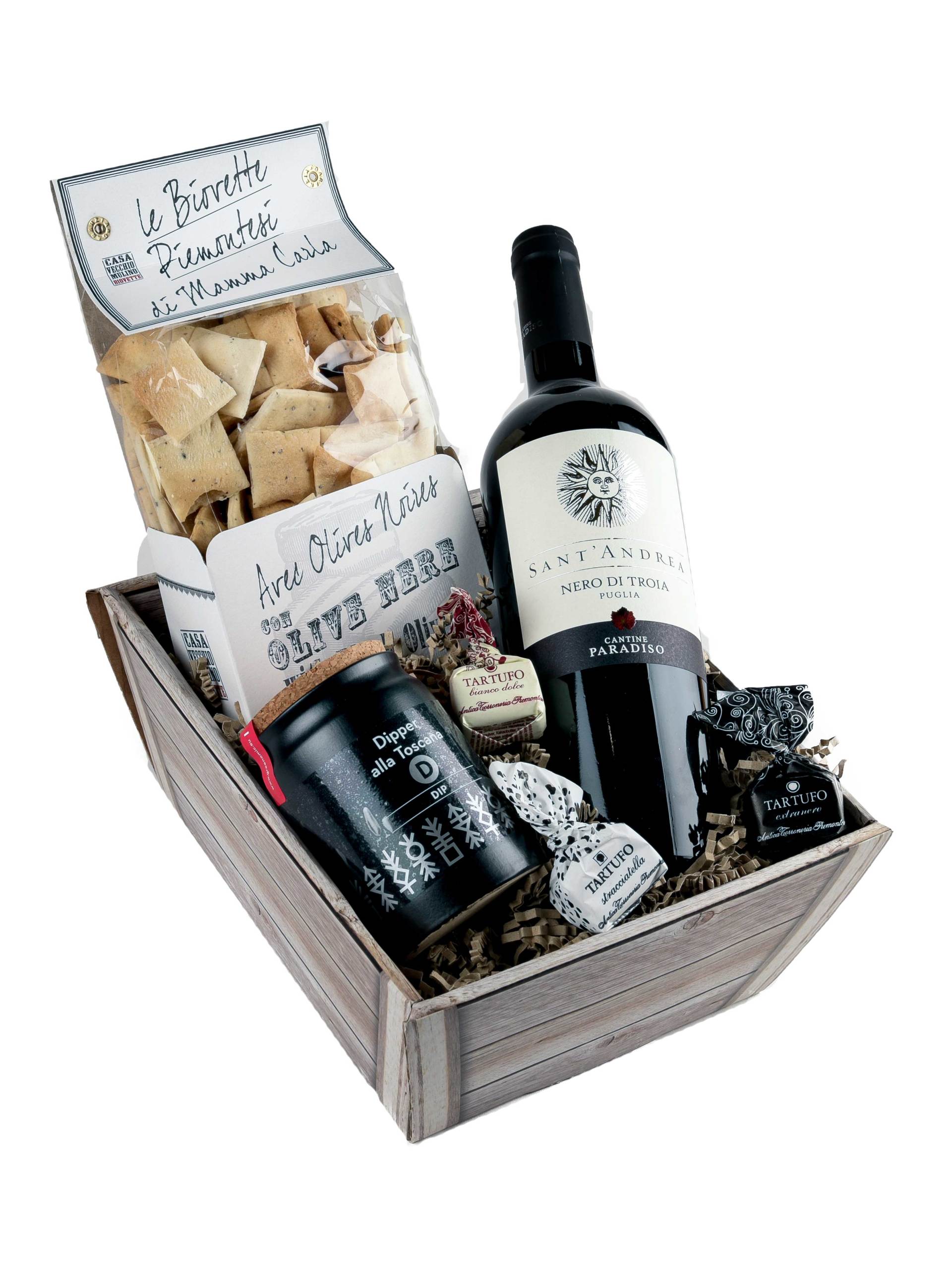 Produkt Foto Wein Praesentbox mit Nudeln